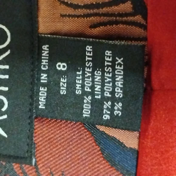 ASHRO 2PC Red Coral Dress & Bell Sleeve Floral Red Coral Black Gold  Jacket 8 - Picture 6 of 14